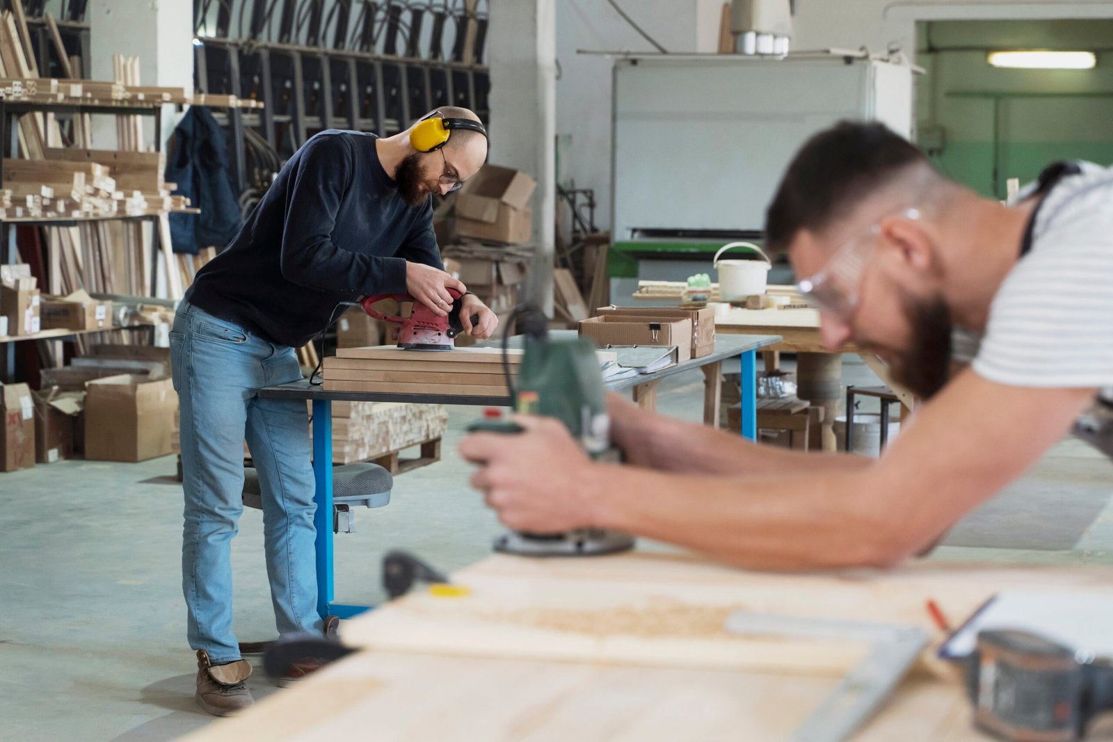 man-working-cutting-mdf-board